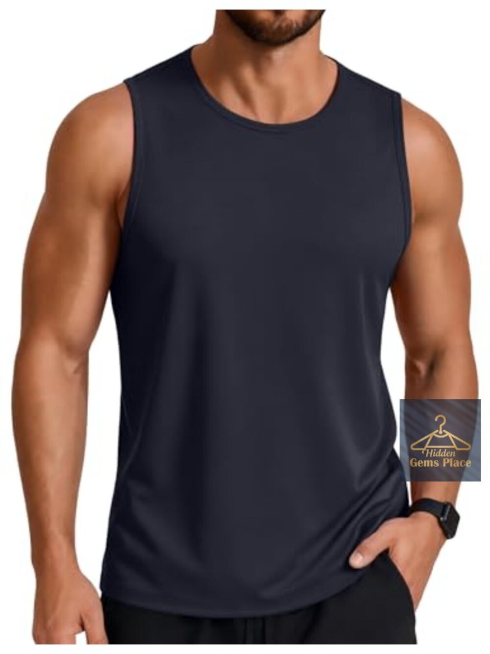 Men's Quick Dry Sleeveless Muscle Tank Top UPF 50+ Workout Gym Shirt